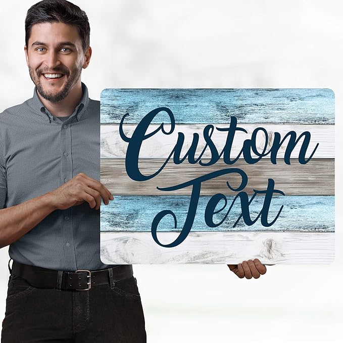 Custom Sign, Custom Street Sign, 11 Font Colors, 13 Font Styles, 4 Hole Options - Image 2