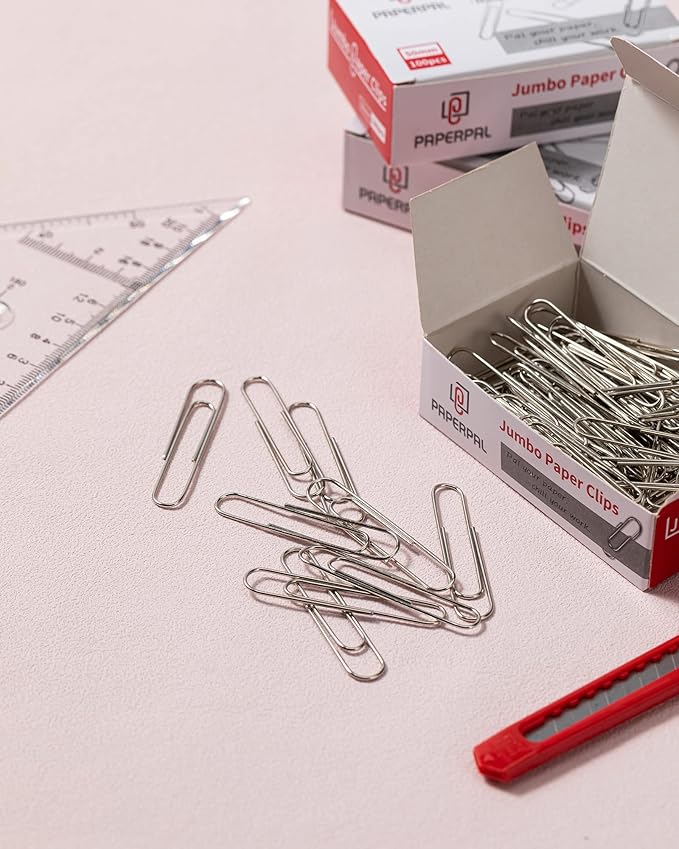 PAPERPAL Paperclips for Office School & Personal Use, Jumbo Smooth Paper Clip - Image 5