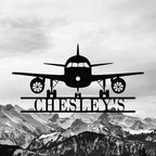 Personalized Metal Airplane Wall Art, Airplane Name Sign, Customized Pilot Name - Image 2
