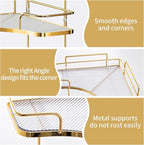 Seoneiro 2 Tier Corner Bathroom Counter Organizer, Cosmetic Skincare Organizer - Image 4