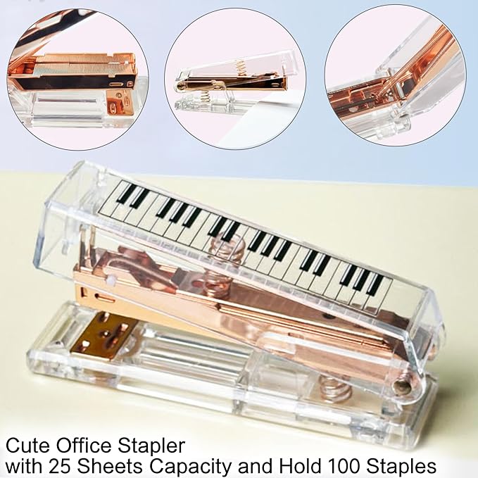 Gold Acrylic Stapler, Cute Office Stapler - Image 5