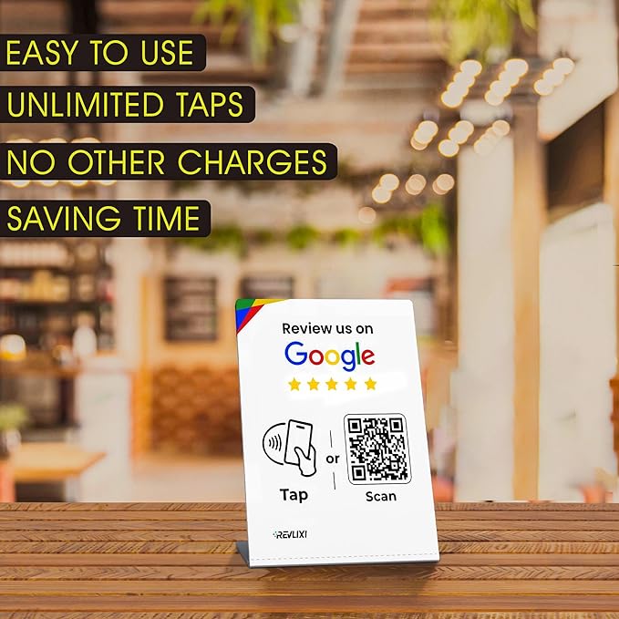 REVLIXI Google Review Stand- Boost Reviews w/Reusable Google Review Tap Card - Image 3