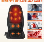 comrelax Back Massager with Heat, Seat Massager with 8 Powerful Vibration Motors - Image 5