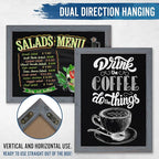 Rustic Grey Magnetic Wall Chalkboard, Large Size 18" x 24", Framed Chalkboard - Image 3