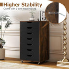 Giantex 7-Drawer Storage Cabinet, Mobile File Organizer - Image 7