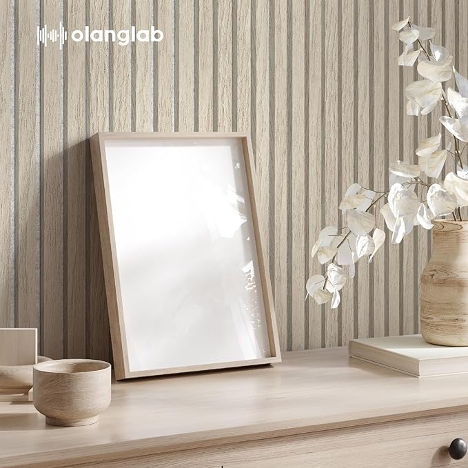 Olanglab Wood Slat Wall Panels 4 Pack, Wooden Acoustic Wall Panels, 94.5"x12.6" - Image 6