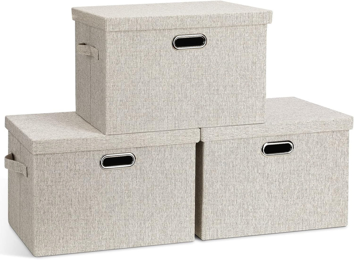 Graciadeco Large Quart Collapsible Stackable Storage Bins