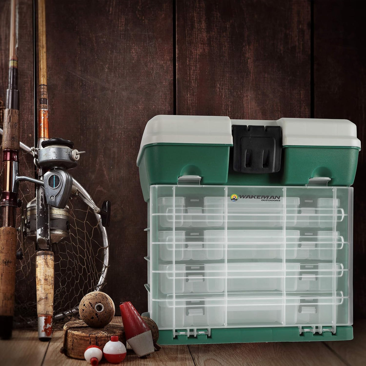 Storage and Tool Box-Durable Organizer Utility Box-4 Drawers, 19 Compartments...