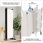 Kecreque 6 Panel Room Divider, 6ft Folding Screen Portable Wall Partition Room - Image 3