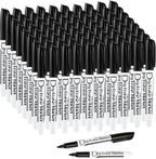 Volcanics Black Dry Erase Markers Low Odor Fine Whiteboard Markers Thin Box of by Volcanics