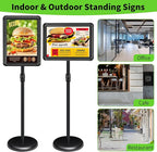 INNOVSIGN 2Packs Adjustable Pedestal Sign Holder Stand 11''x17'', Floor - Image 2