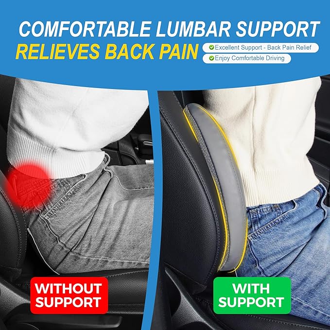 Lofty Aim Memory Foam Lumbar Support Cushion Relieves Lower Back Pain - Image 4