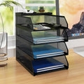 Natwind 4-Tier Desk Organizer, Stackable Paper Tray, Desk Accessories, Metal