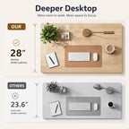 Grandder Electric Standing Desk with Four Drawers, Sit to Stand Up Height Adjustable Desk with Storage Shelf for Home Office, 47 * 28 Inch, Study, Ergonomic Adjustable Computer Desk, Maple