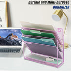 EASEPRES Desk File Organizer Mesh 4-Tier, Hanging Wall Mount Document - Image 6