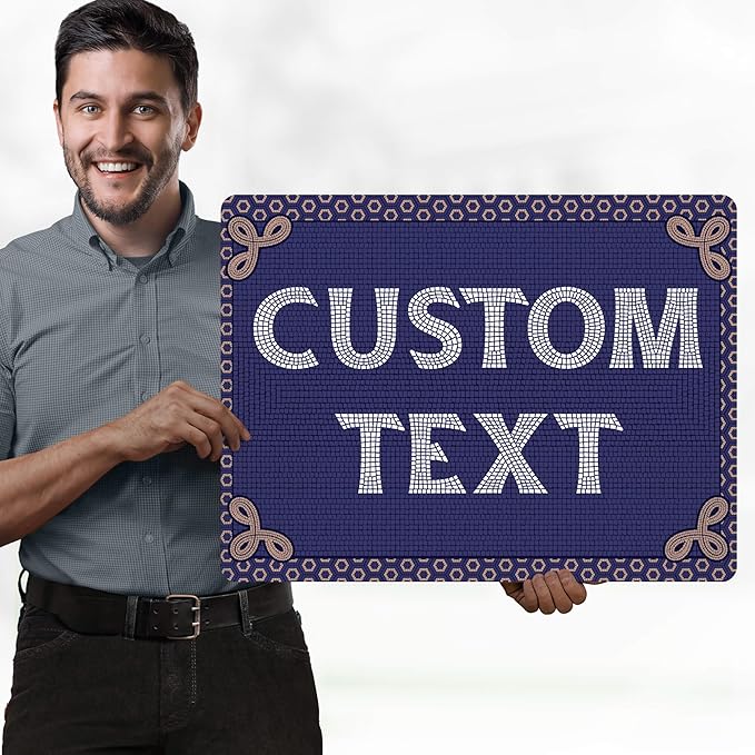 Custom Sign, Custom Street Sign, 11 Font Colors, 13 Font Styles, 4 Hole Options - Image 2