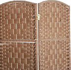 HOMCOM Room Divider, 6 Panel Folding Privacy Screen, 6FT Tall Portable Wicker - Image 6
