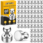 Grtard 60 Pack Magnetic Push Pins, Fridge Magnets by Grtard