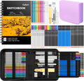 caliart 176pcs art supplies sketching kit, 100 sheets, main product view
