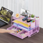 Marbrasse 4-Trays Desk File Organizer - Image 3