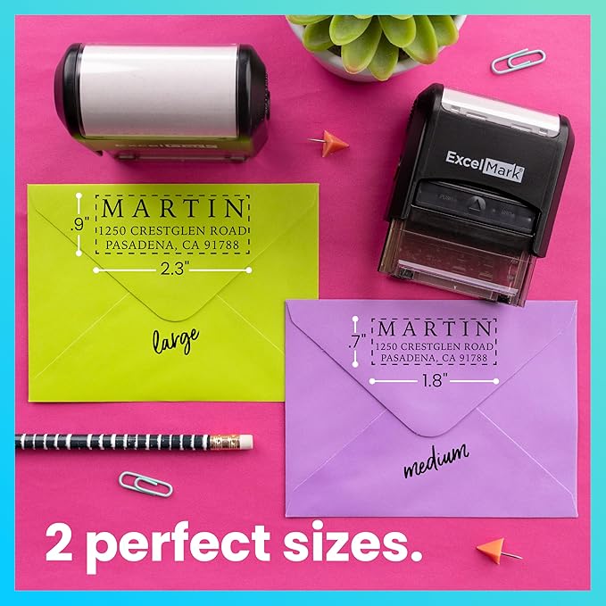 ExcelMark Personalized Return Address Stamp – Custom Self Inking Rubber Stamp - Image 4