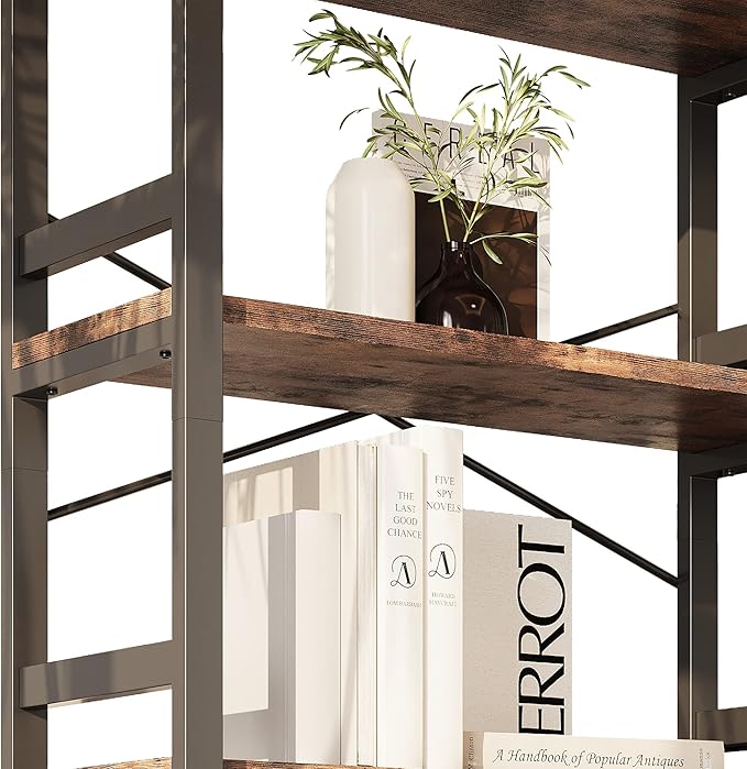 IRONCK Bookshelves and Bookcases, 31.5in Wide Shelf 5-Tier Ladder Shelf - Image 5