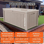 Decksplore 180 Gallon Outdoor Storage Box Waterproof Lockable Resin Deck Box - Image 7