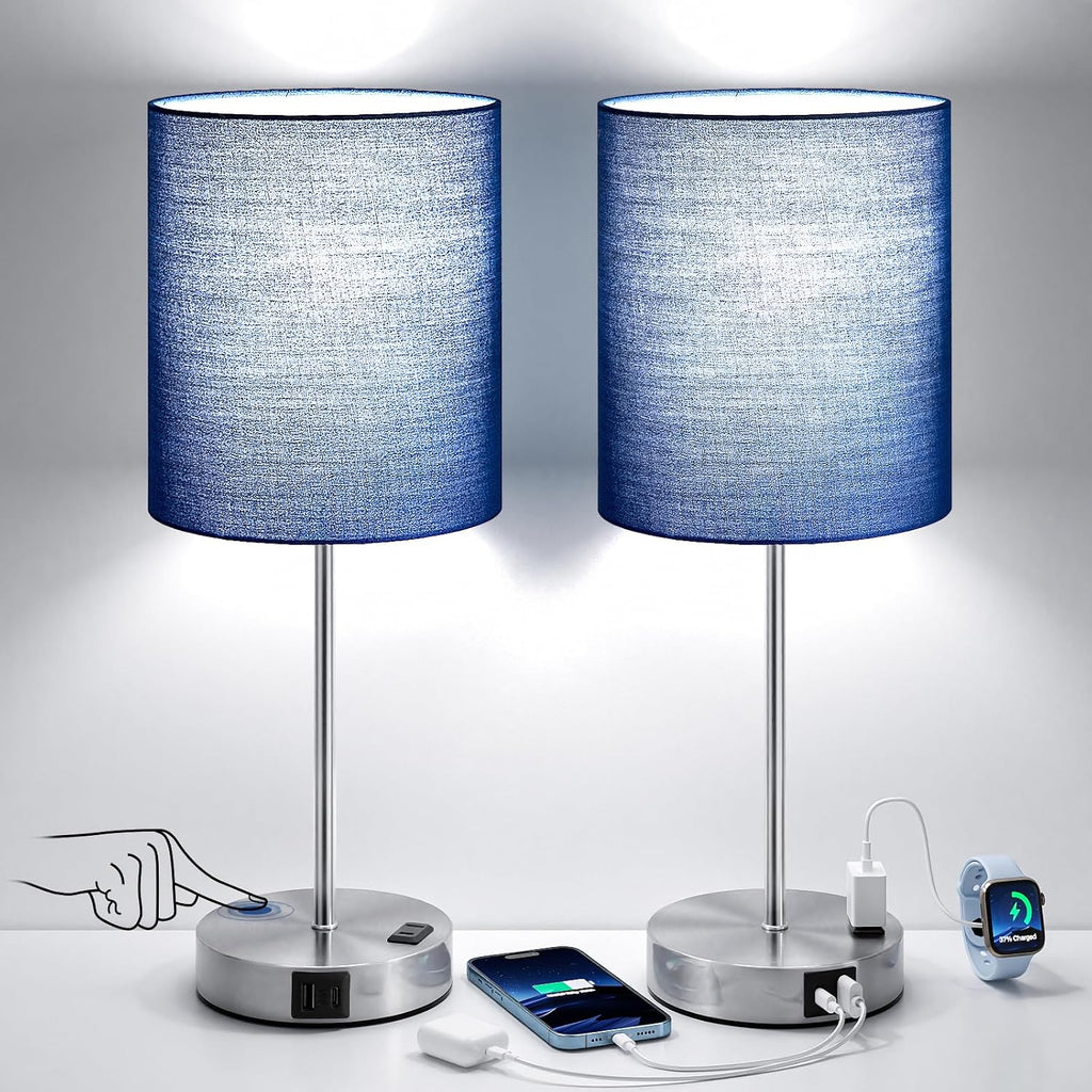 fenmzee touch lamps for bedroom set of 2, main product view