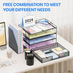 OPNICE Desk Organizer, 4-Tier Desktop File Organizer - Image 4