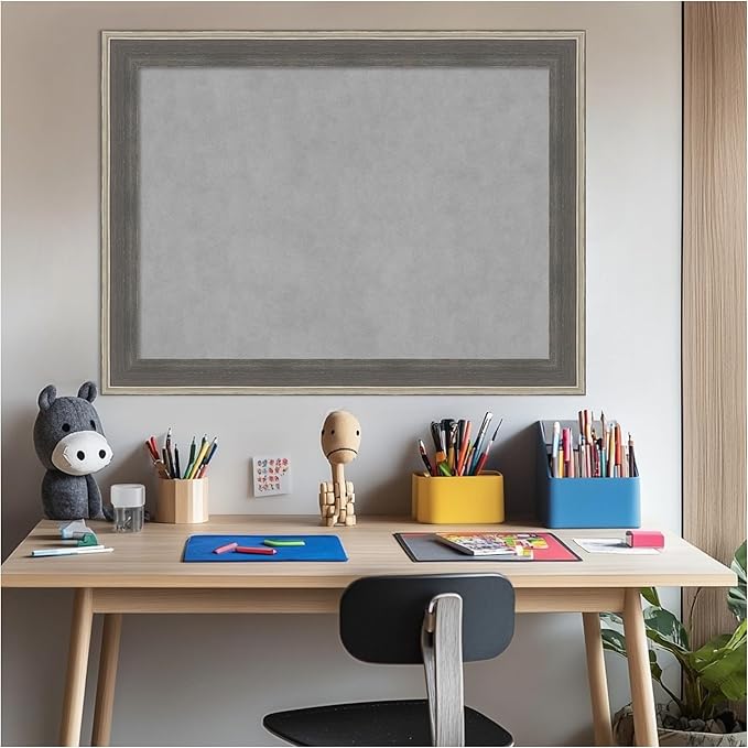 Amanti Art Grey Framed Magnetic Board 25x33 Medium Vision Board - Image 6