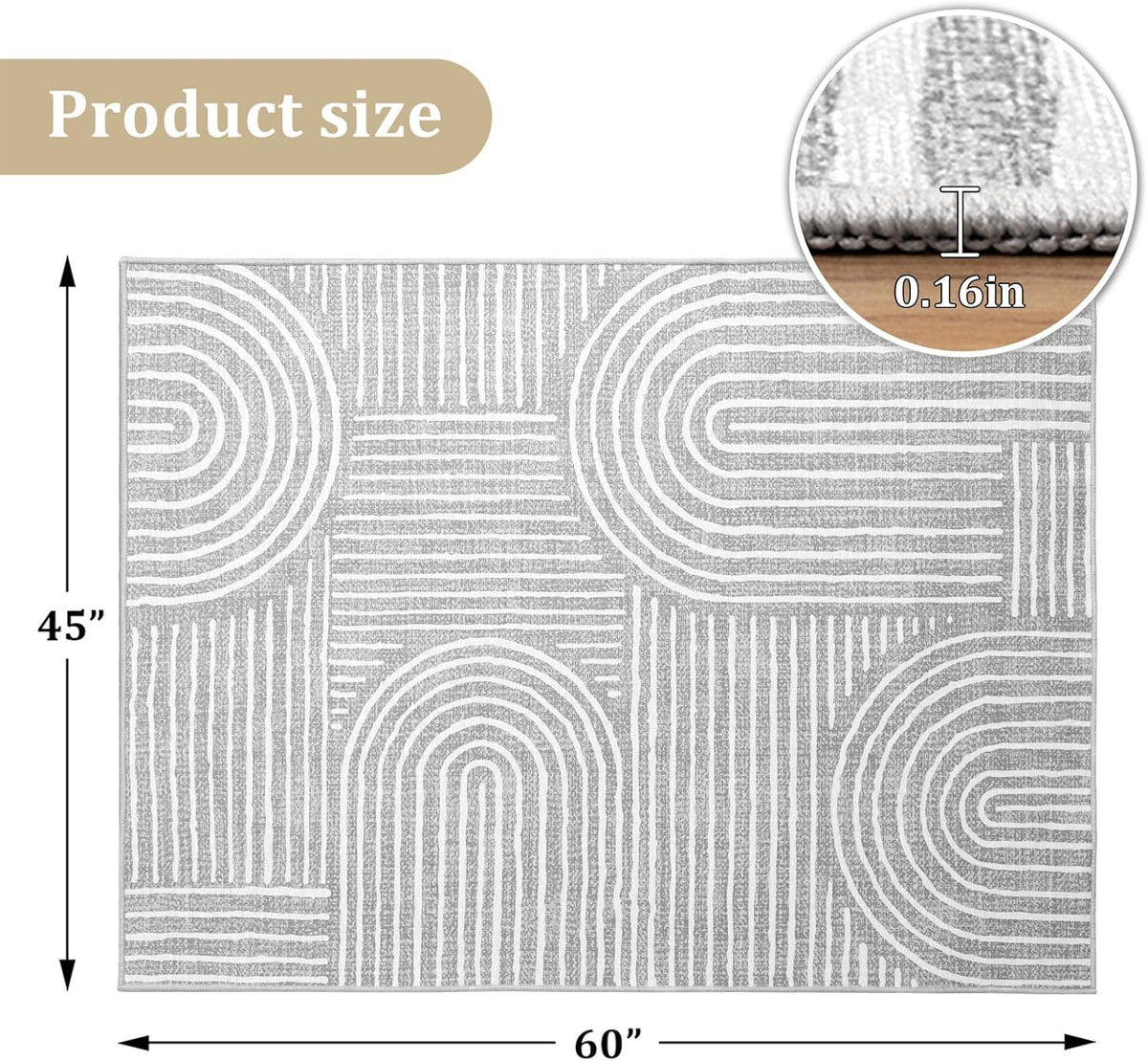 Office Chair Mat for Hardwood Floor, 60"x45" Easy Glide Computer De...