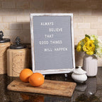 Felt Board With Rustic Vintage Frame and Stand 12x16 Inch, Numbers and Symbols - Image 5