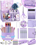 LXEVIHK 21Pcs Purple Desk Organizers and Accessories by StyleYourDeskinOneColor