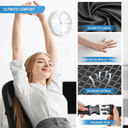Lofty Aim Memory Foam Lumbar Cushion Provides Lower Back Pain Relief and - Image 5