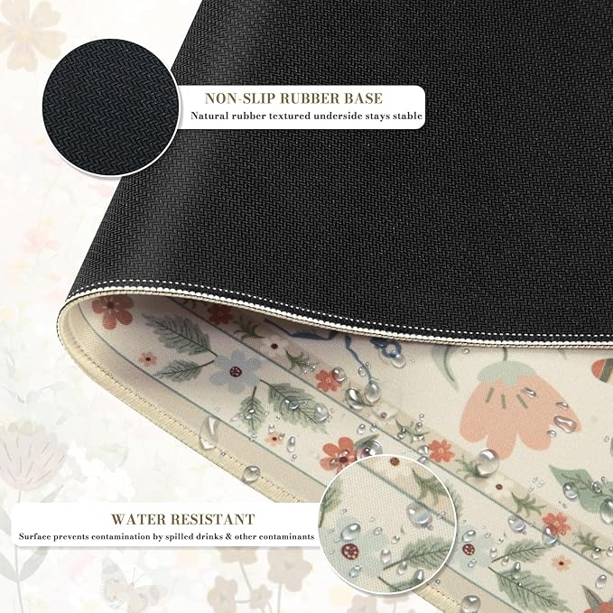 iCasso Beige Large Mouse Pad, Desk Matt - Image 4