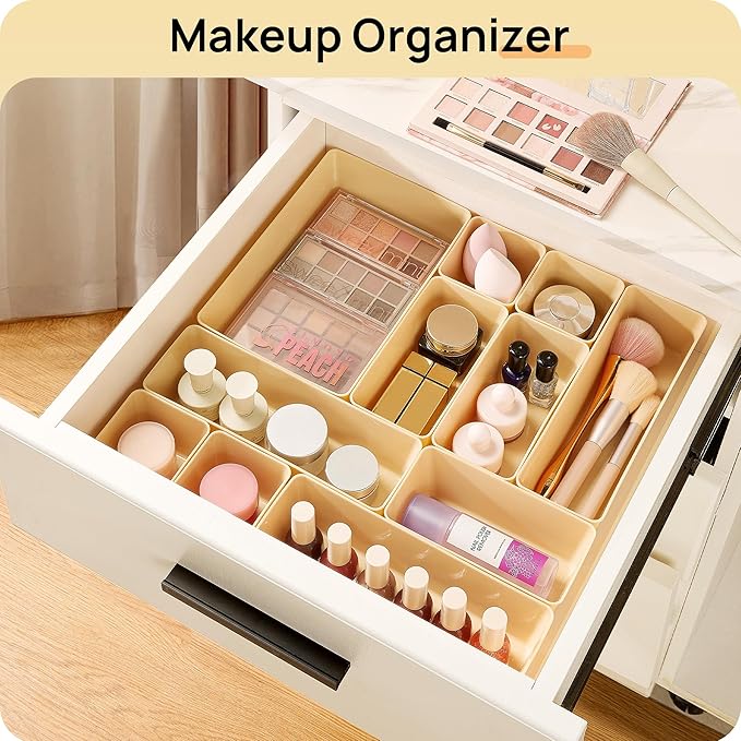 Vtopmart 25 PCS Plastic Drawer Organizers Set, 4-Size Versatile Bathroom and - Image 4