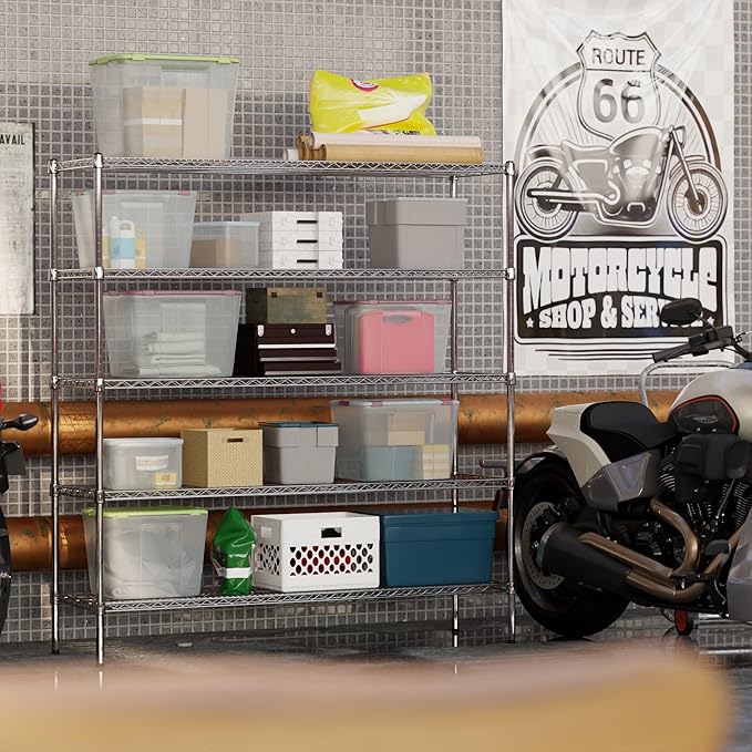 Regal Altair 18" Deep x 60" Wide x 64" Height Wire Shelving Kit | 5-Tier | NSF - Image 5