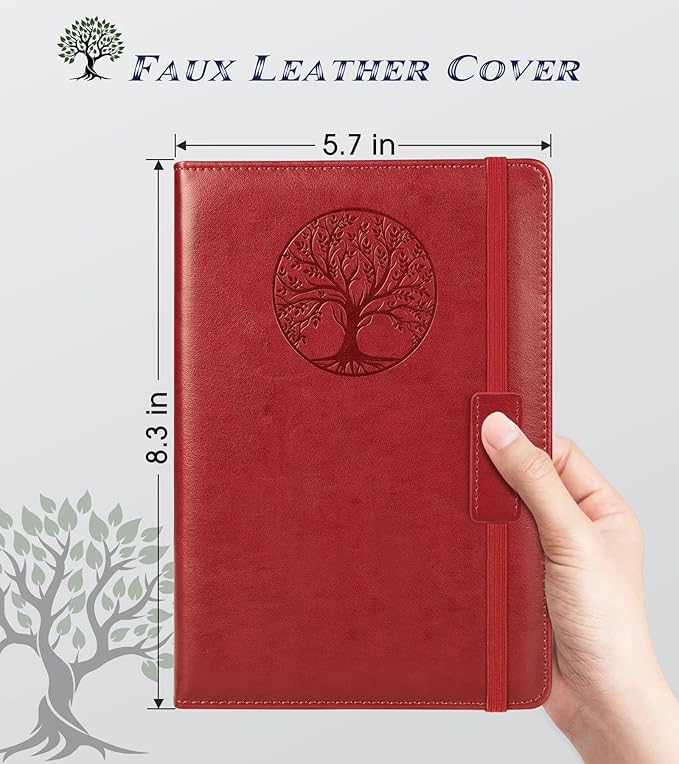 Biuwory Lined Journal Notebook for Women Men, 256 Pages A5 Hardcover Leather - Image 2