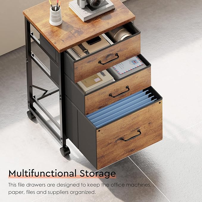 Maihail 3 Drawer Mobile File Cabinet - Image 8