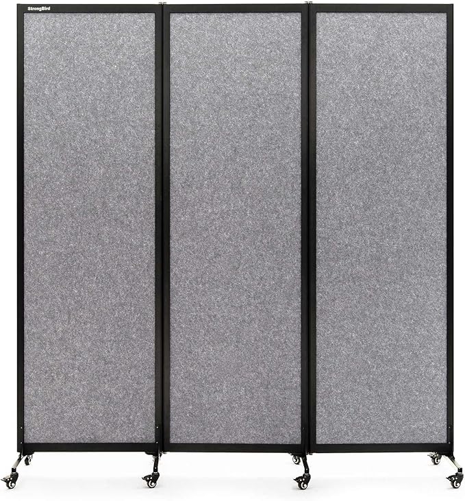 Upgrade Version Room Partition and Divider, Freestanding Rolling Dividers by StrongBird