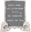 Felt Board With Rustic Vintage Frame and Stand 12x16 Inch, Numbers and Symbols by Destop