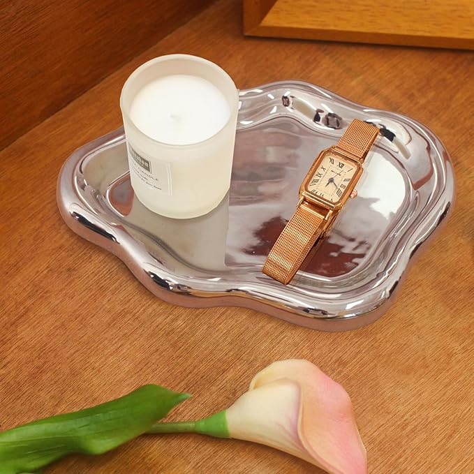 CCINPPY Ceramic Jewelry Tray Trinket Dish, Decorative Cloud Vanity Key Tray by CCINPPYJEWELRYACCESSORIES