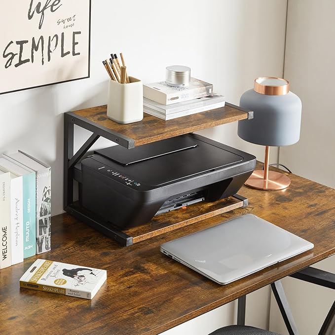 IBUYKE 2-Tier Desktop Printer Stand Holder, Book Shelf Printer Shelf - Image 3