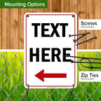 Custom Arrow, Custom Directional Sign, Left Arrow, 7x10 Inches, Rust Free .040 - Image 5