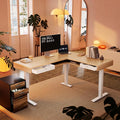 HUANUO Electric L Shaped Standing Desk, 63″ Height Adjustable Corner Standing by HUANUO