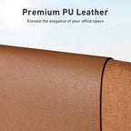 Aothia Faux Leather Desk Mat – Large Mouse Pad, Non-Slip PU Leather Blotter - Image 2