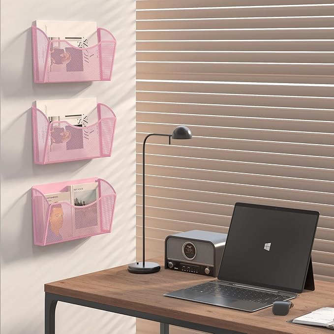 EasyPAG Single Pocket Wall File Organizer, Mesh Hanging File Folder Organizer - Image 5