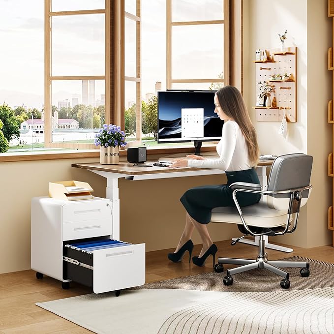MIIIKO Mobile Filing Cabinet 3 Drawer, Filing Cabinets - Image 6