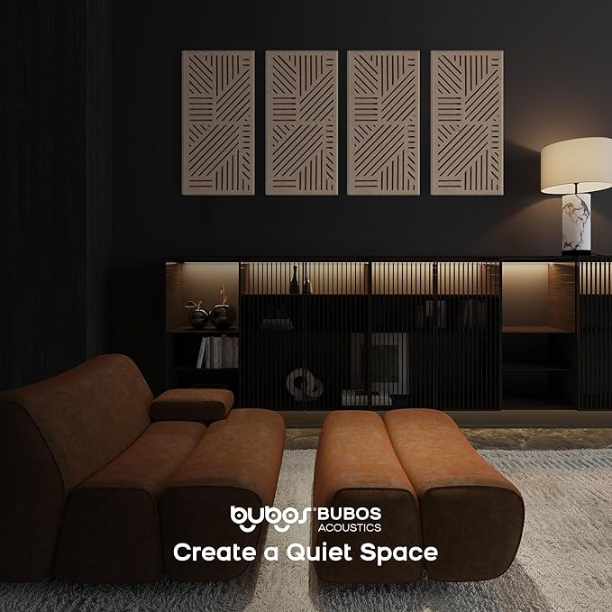 BUBOS 4 Pack Thickened Acoustic Panels, 23.6''x11.8'' Self-Adhesive Sound - Image 6