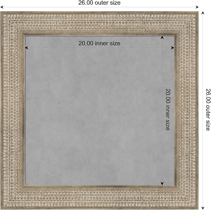 Amanti Art Silver Framed Magnetic Board 26x26 Medium Vision Board - Image 4